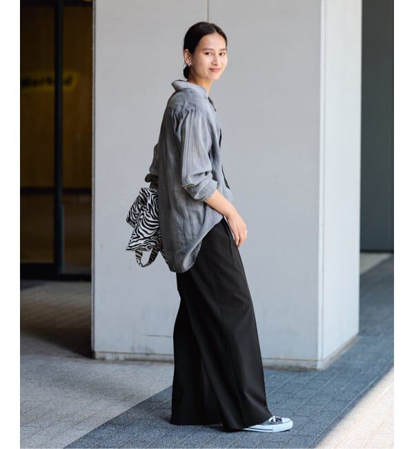 FRAMeWORK「≪WEB限定追加≫ウォッシャブルTWタックワイドパンツ」|スラックス|