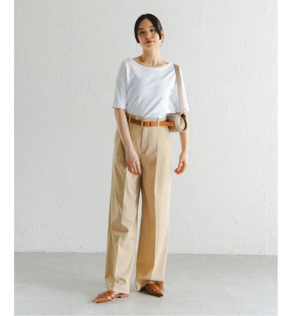 NOBLE「《追加》スビンコットンソフトスクエアーネックTシャツ 2」|Tシャツ・カットソー|