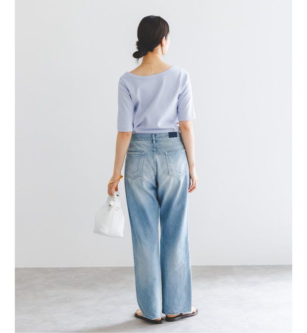 NOBLE「《追加》スビンコットンソフトスクエアーネックTシャツ 2」|Tシャツ・カットソー|