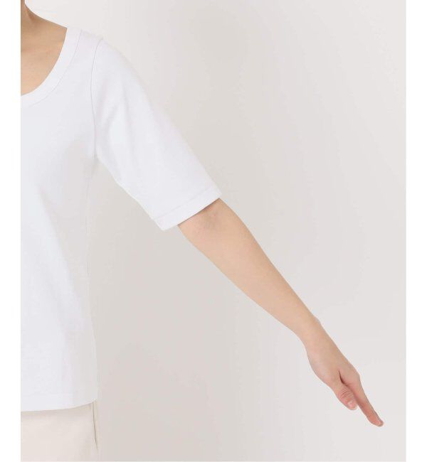 NOBLE「《追加》スビンコットンソフトスクエアーネックTシャツ 2」|Tシャツ・カットソー|