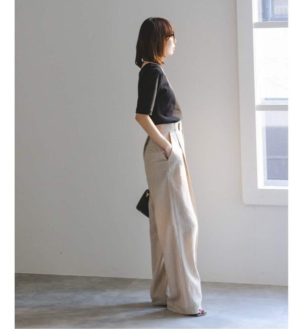 NOBLE「《追加》スビンコットンソフトスクエアーネックTシャツ 2」|Tシャツ・カットソー|