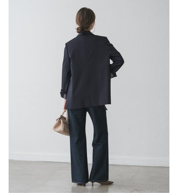 NOBLE「エステルツイルピークドラペルジャケット」|テーラードジャケット|