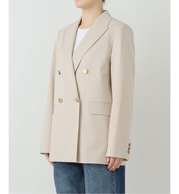 NOBLE「エステルツイルピークドラペルジャケット」|テーラードジャケット|