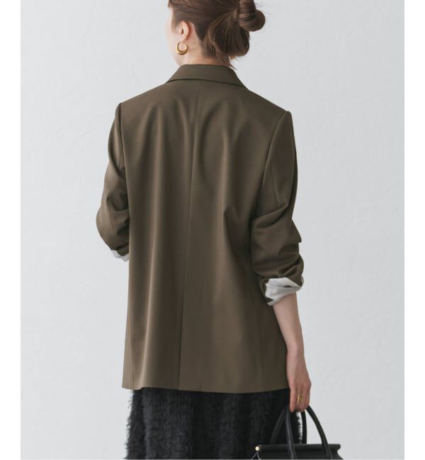 NOBLE「エステルツイルピークドラペルジャケット」|テーラードジャケット|