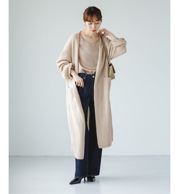 NOBLE「エアリーロングガウンカーディガン」|カーディガン|