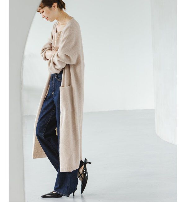 NOBLE「エアリーロングガウンカーディガン」|カーディガン|