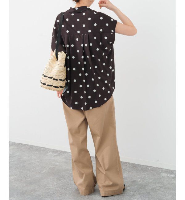 Spick and Span「《WEB限定3追加》ドットフレンチスリーブシャツ」|シャツ・ブラウス|