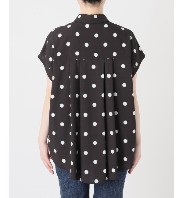 Spick and Span「《WEB限定3追加》ドットフレンチスリーブシャツ」|シャツ・ブラウス|