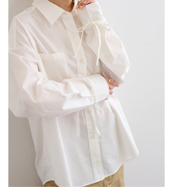 U by SPICK&SPAN「リボンスリーブオーバーシャツ」|シャツ・ブラウス|