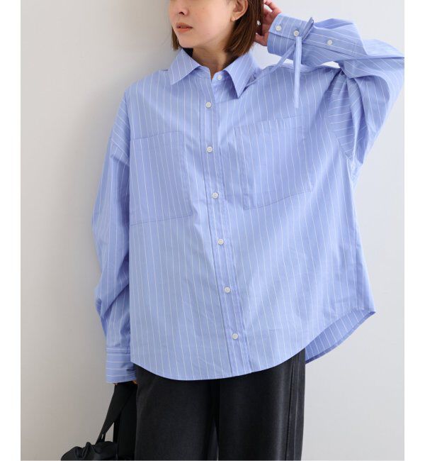 U by SPICK&SPAN「リボンスリーブオーバーシャツ」|シャツ・ブラウス|