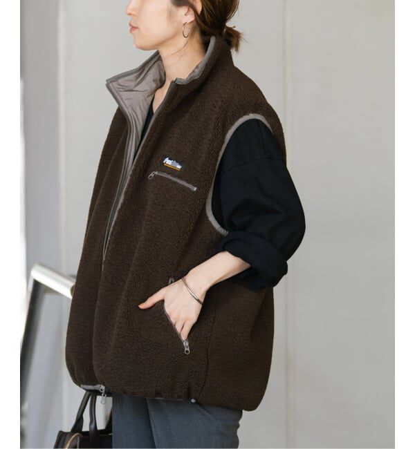 FRAMeWORK「FROSTLINE/フロストライン 別注 リバーシブルベスト」|ダウンベスト・ベスト|ブラウン