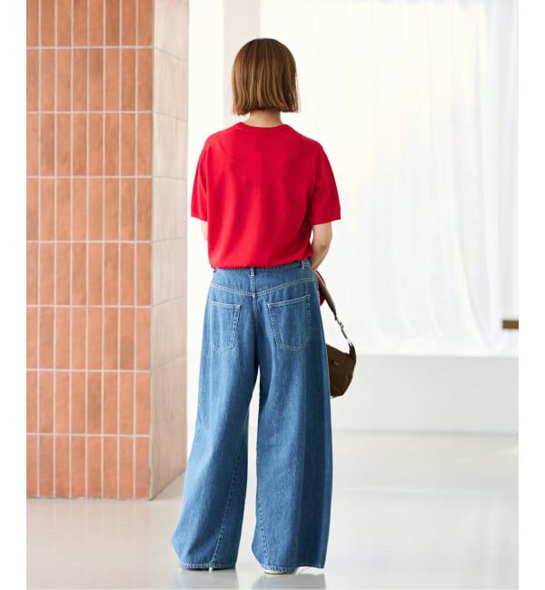 FRAMeWORK「イタリアヤーン basicハーフスリーブプルオーバー」|ニット・セーター|