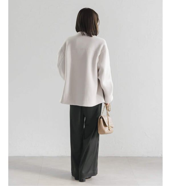 NOBLE「《追加2》【洗える】ルナサテンベルテッドパンツ」|スラックス|