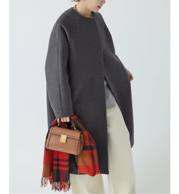 Spick and Span「《追加》S160ビーバーノーカラーコート」|ノーカラーコート|