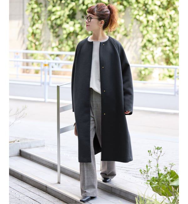 Spick and Span「《追加》S160ビーバーノーカラーコート」|ノーカラーコート|