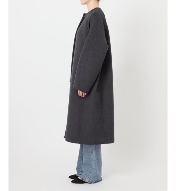 Spick and Span「《追加》S160ビーバーノーカラーコート」|ノーカラーコート|