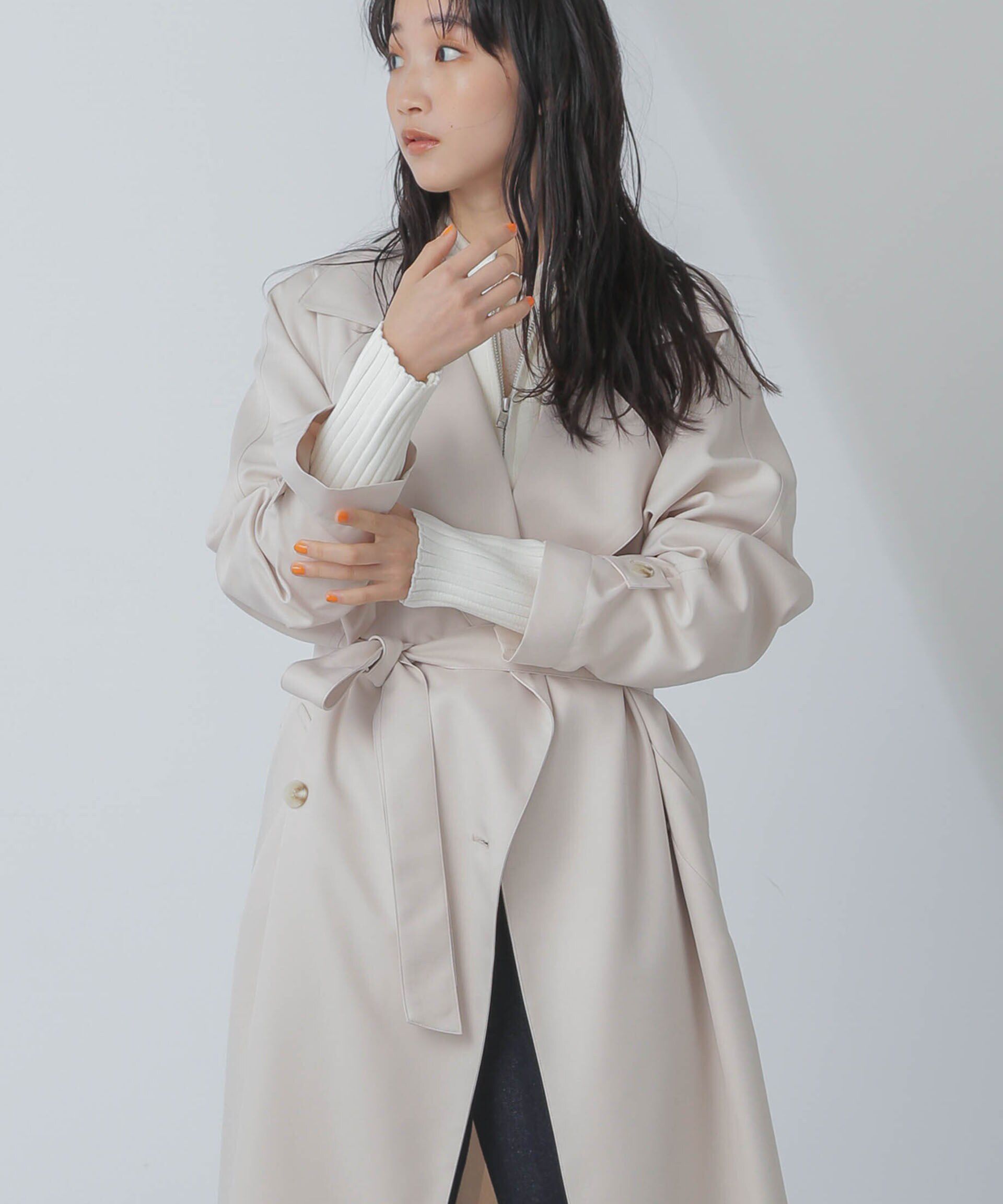 nano･universe「撥水＆花粉ガード加工ドルマンソフトトレンチコート」|トレンチコート|