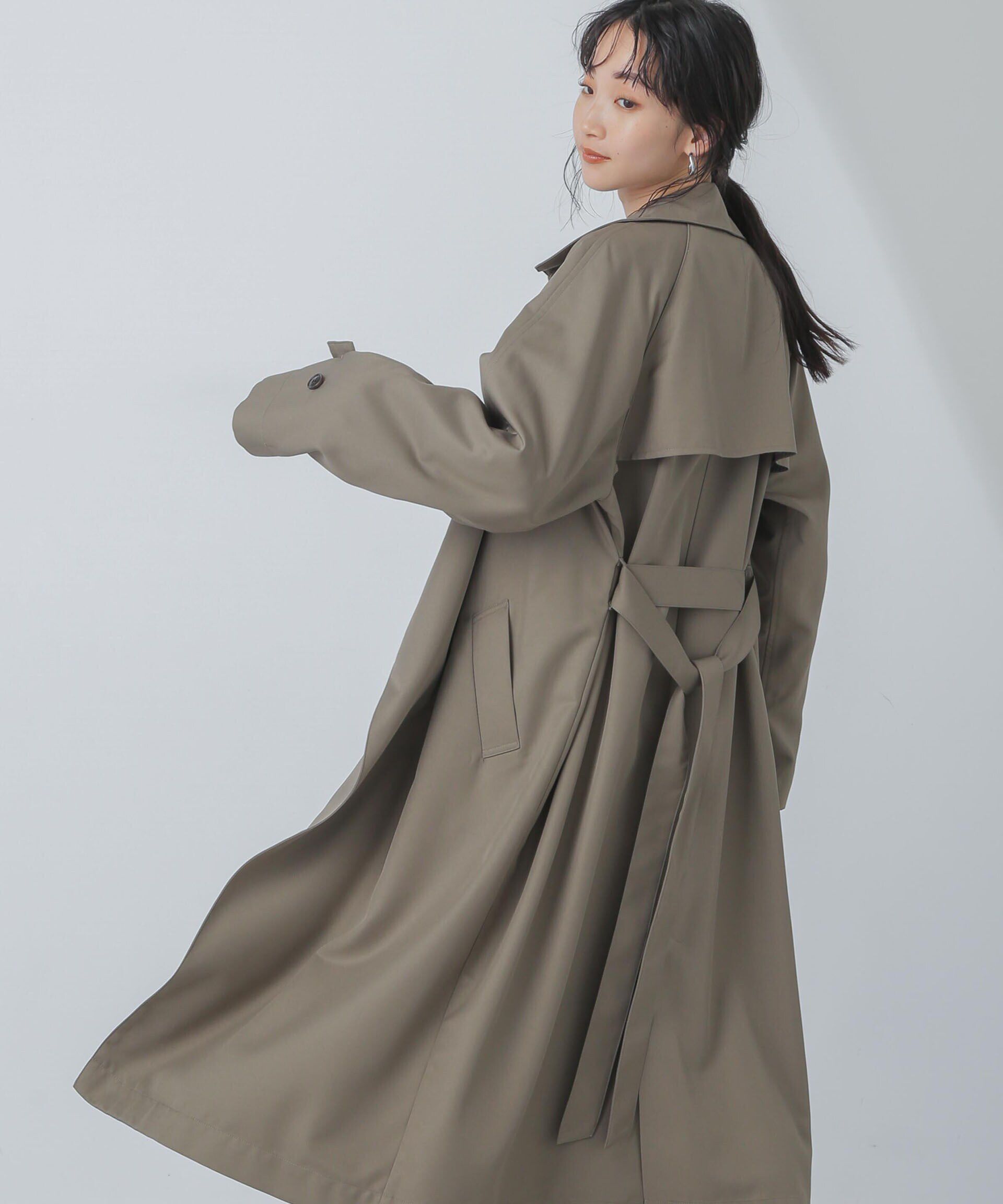nano･universe「撥水＆花粉ガード加工ドルマンソフトトレンチコート」|トレンチコート|