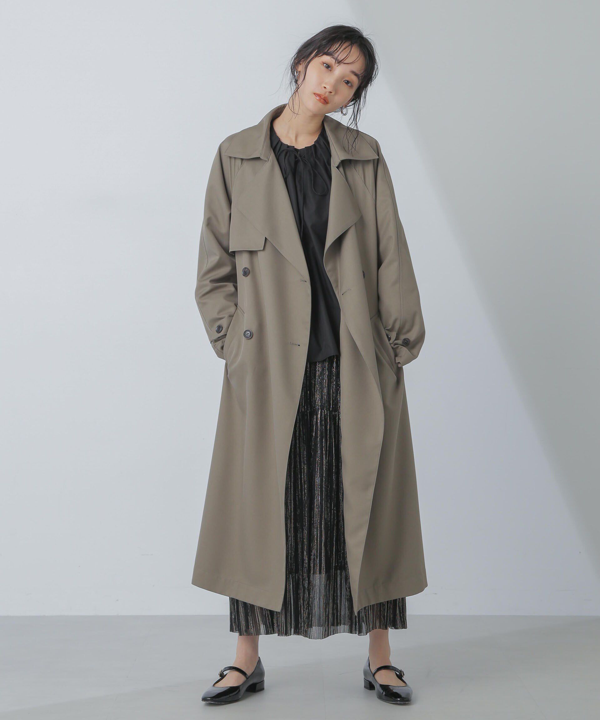 nano･universe「撥水＆花粉ガード加工ドルマンソフトトレンチコート」|トレンチコート|
