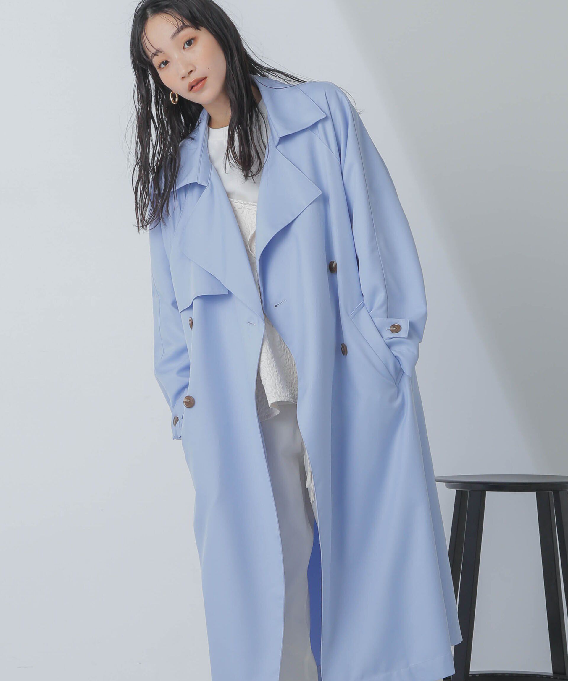 nano･universe「撥水＆花粉ガード加工ドルマンソフトトレンチコート」|トレンチコート|