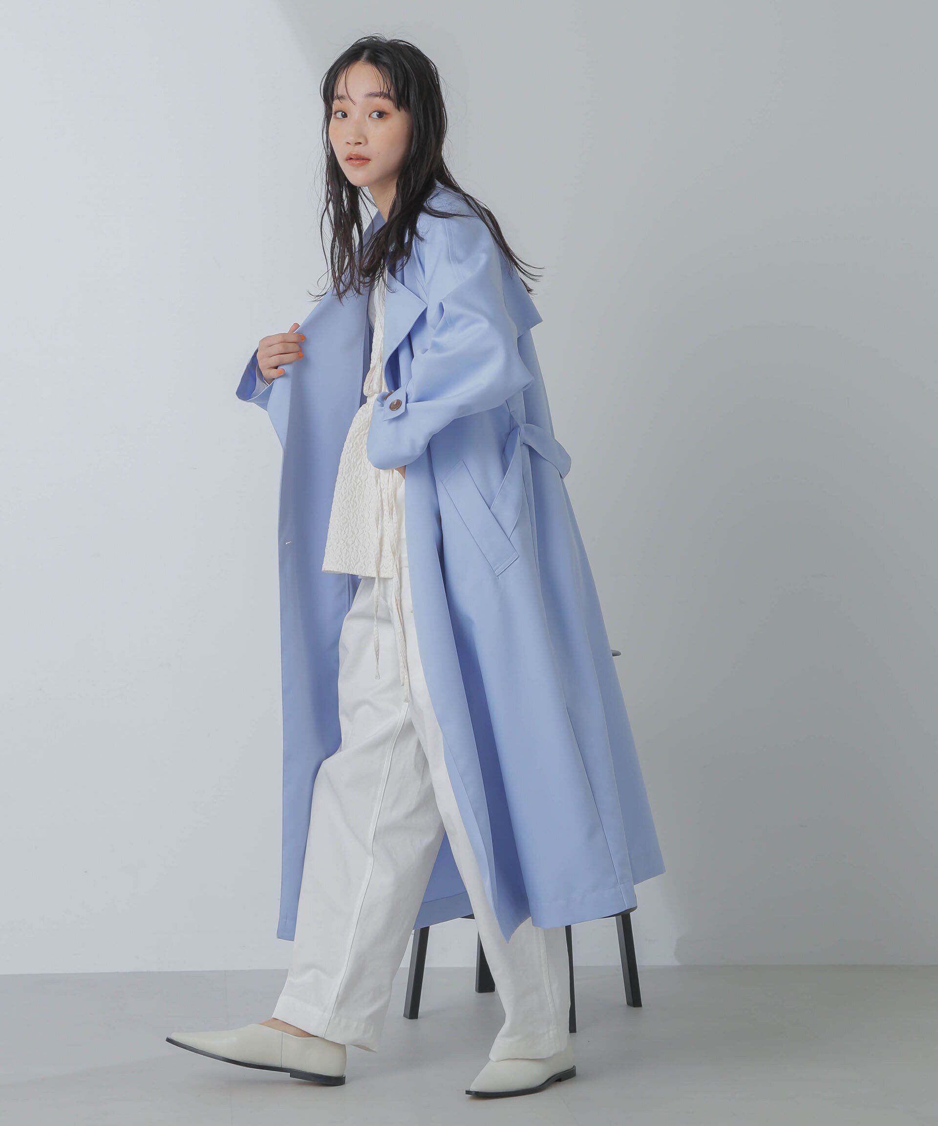 nano･universe「撥水＆花粉ガード加工ドルマンソフトトレンチコート」|トレンチコート|