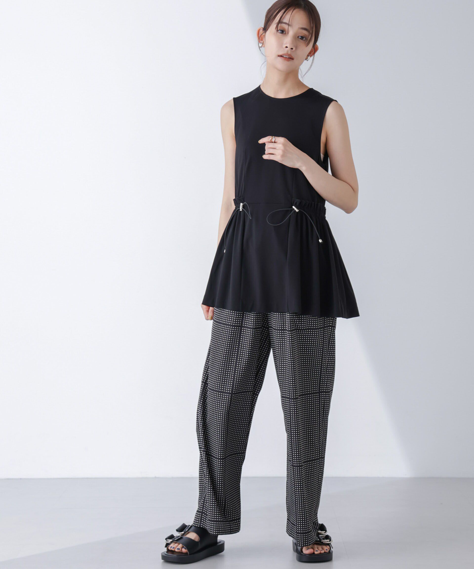 nano･universe「AtPARK＆DAILYWEAR/ドットプリントパンツ」|チノ|