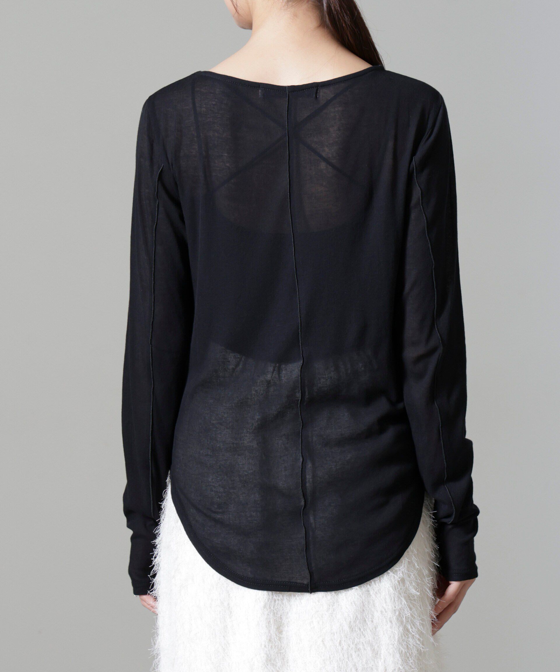 nano･universe「シアーガーゼボートネックトップス」|Tシャツ・カットソー|