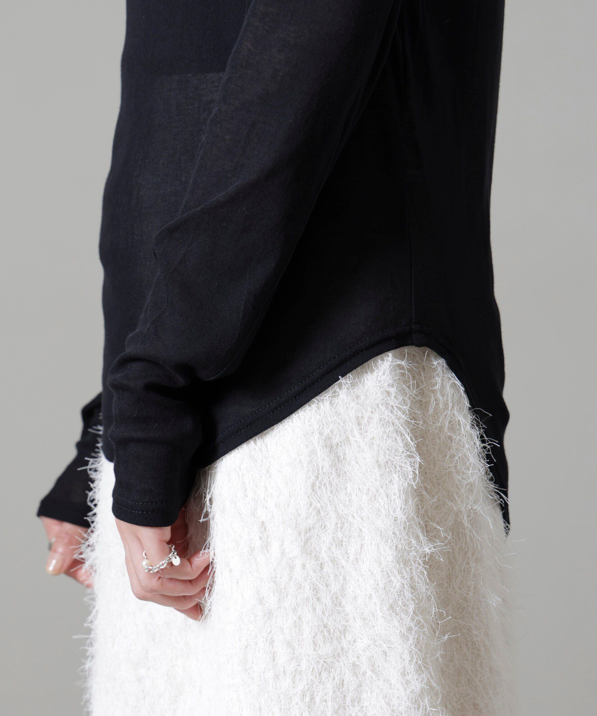 nano･universe「シアーガーゼボートネックトップス」|Tシャツ・カットソー|