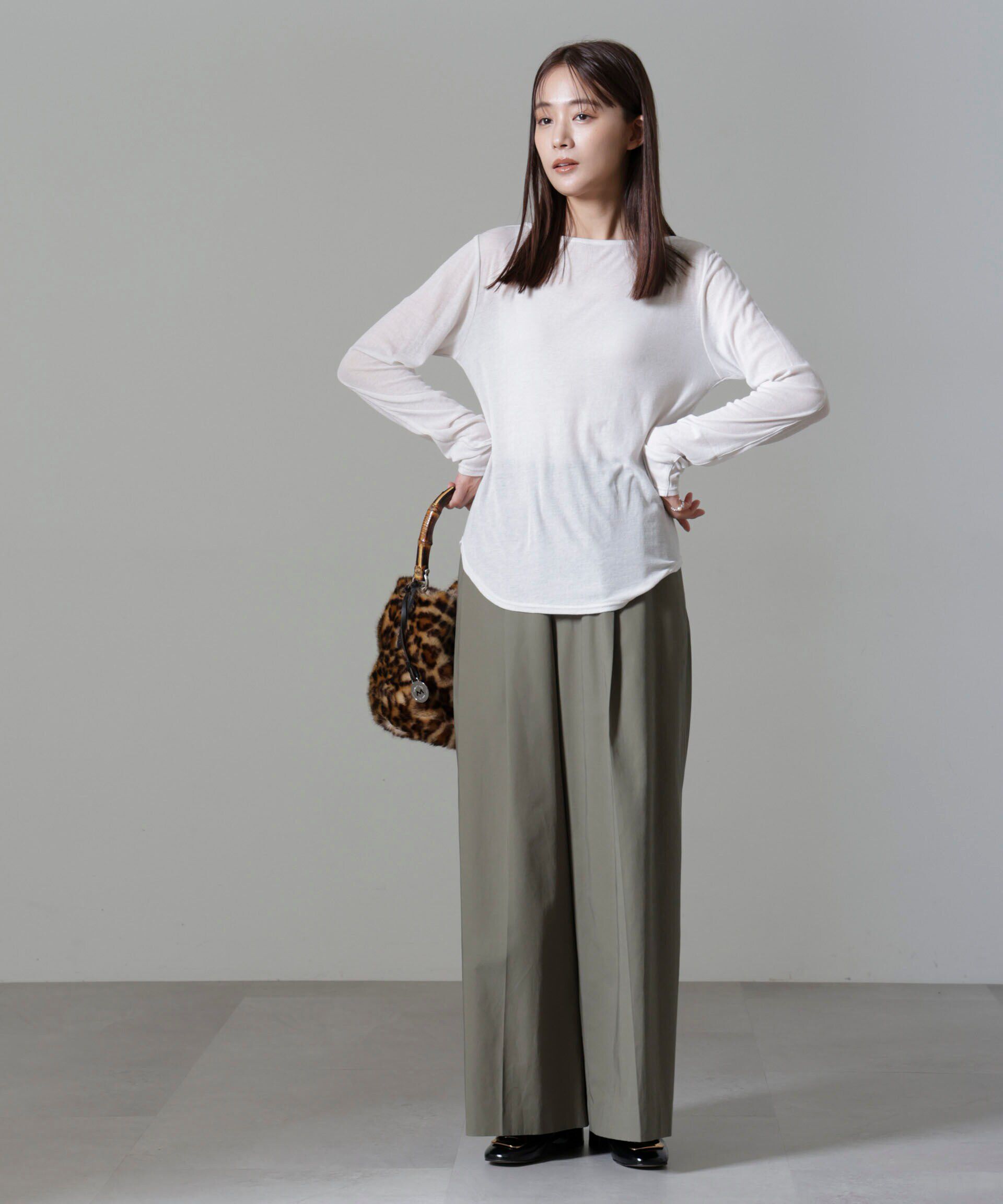 nano･universe「シアーガーゼボートネックトップス」|Tシャツ・カットソー|