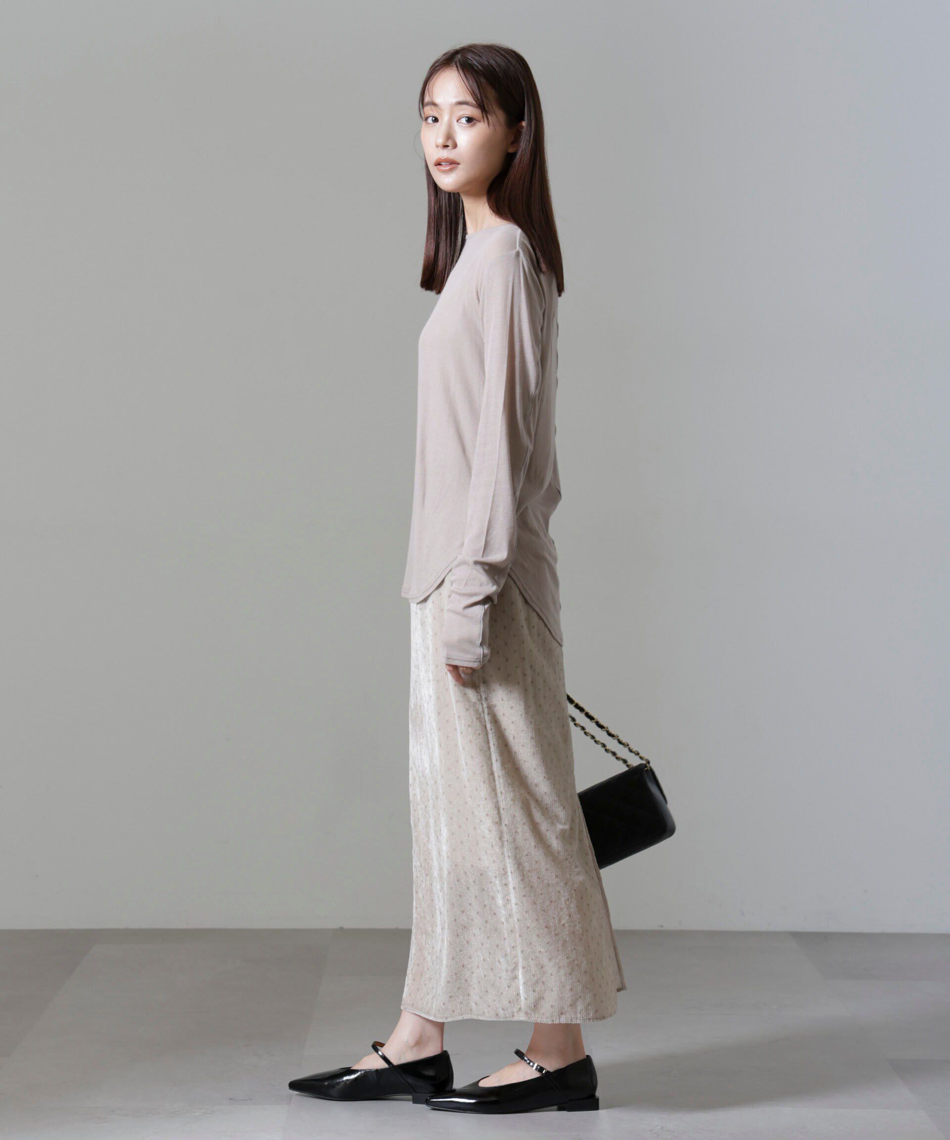 nano･universe「シアーガーゼボートネックトップス」|Tシャツ・カットソー|