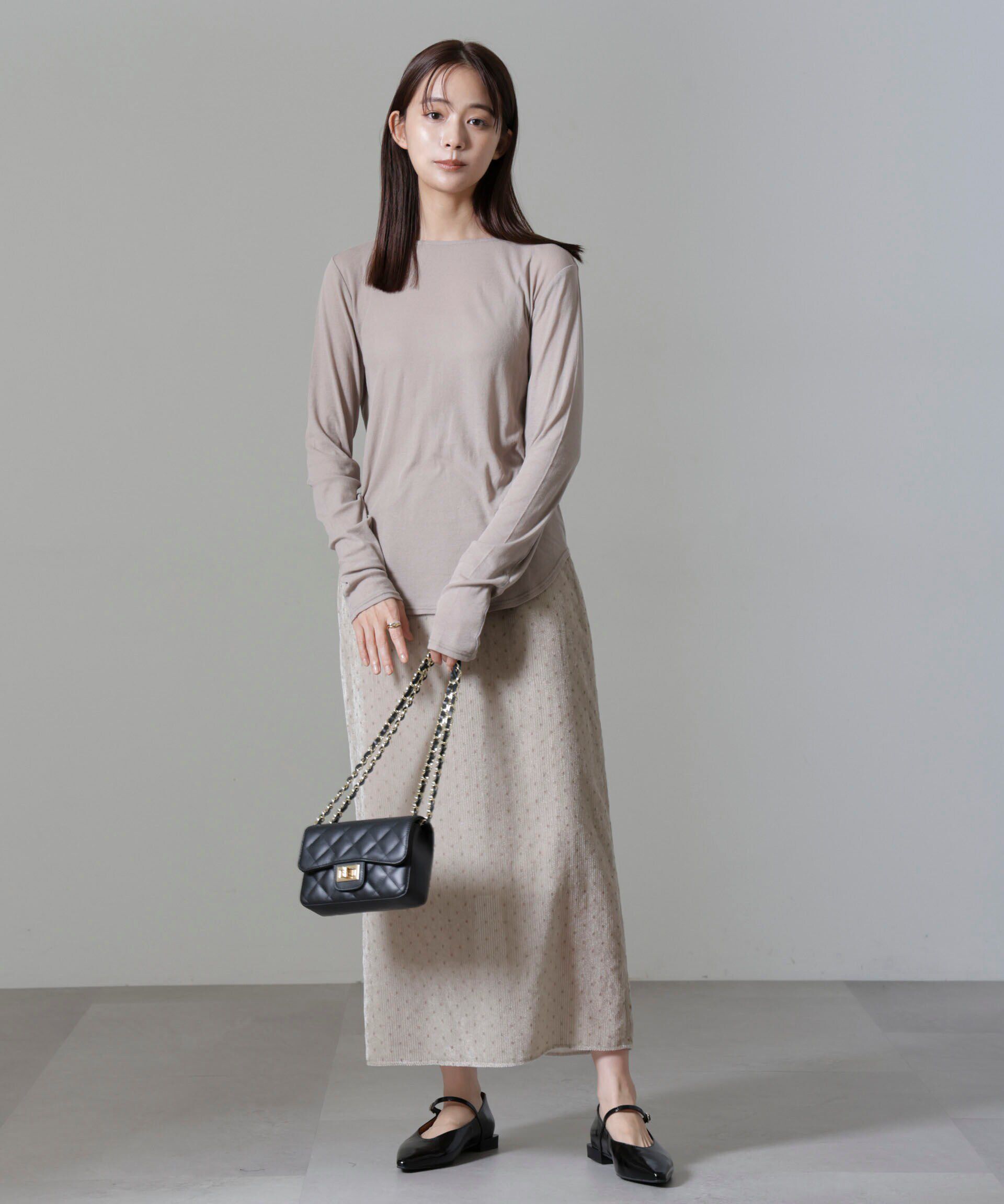 nano･universe「シアーガーゼボートネックトップス」|Tシャツ・カットソー|