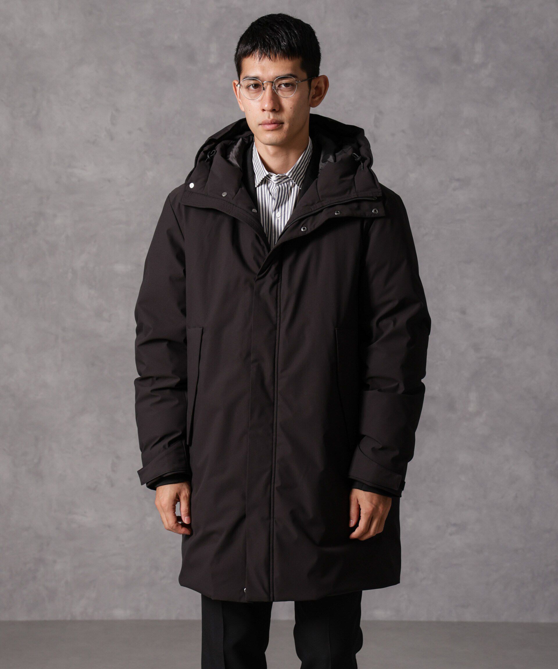 nano･universe「「西川ダウン(R)」ロングフードダウン」|ダウン|