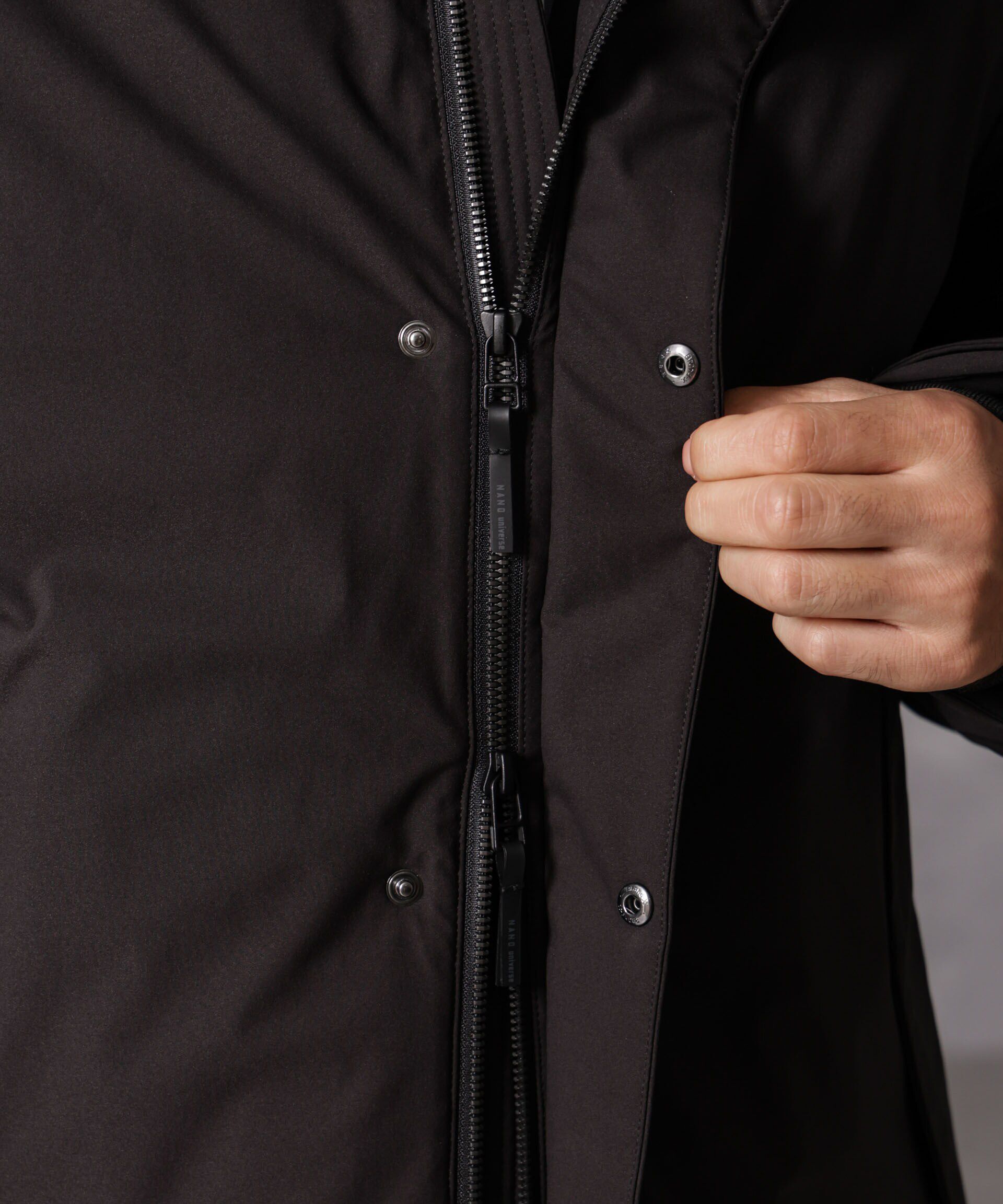 nano･universe「「西川ダウン(R)」ロングフードダウン」|ダウン|