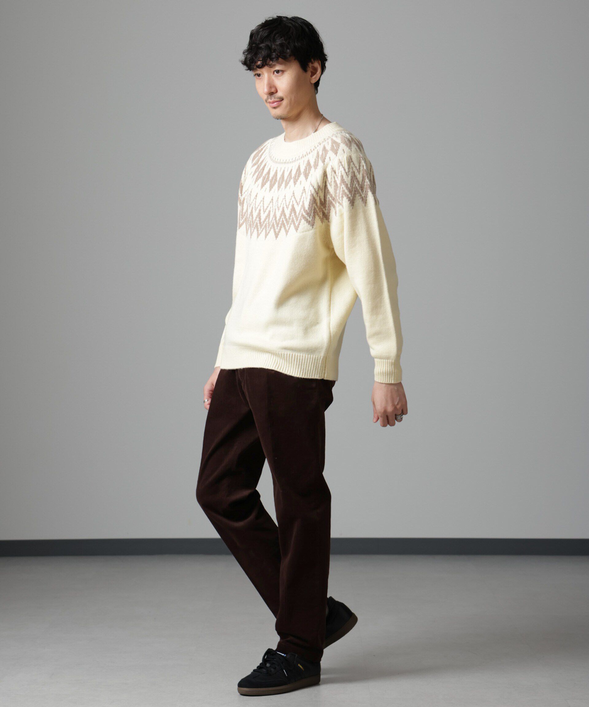 nano･universe「タックテーパードコーデュロイパンツ」|チノ|