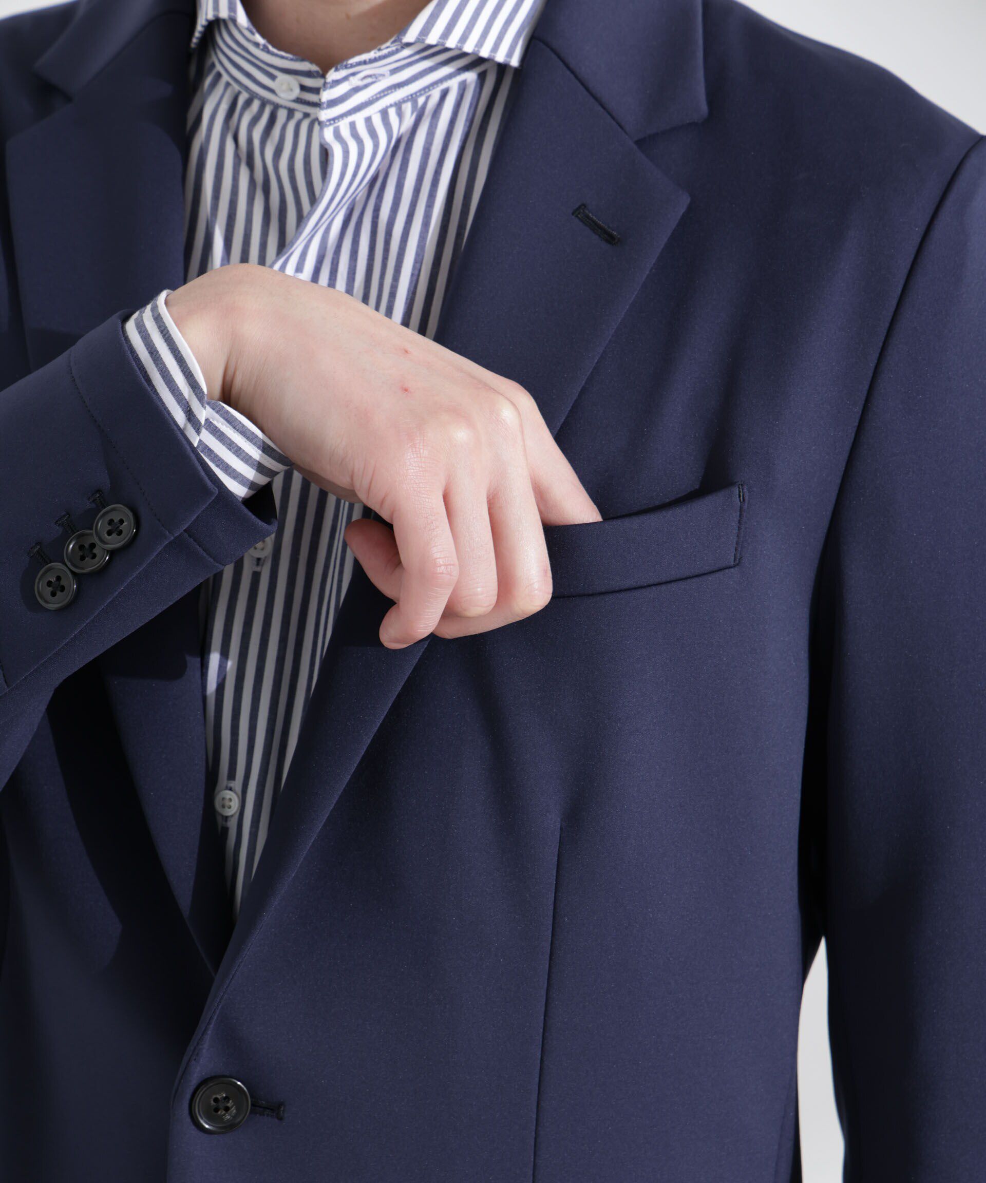 nano･universe「「N JACKET BASIC」TEXBRID(R)ポンチストレッチジャケット(セットアップ可)」|スーツ|