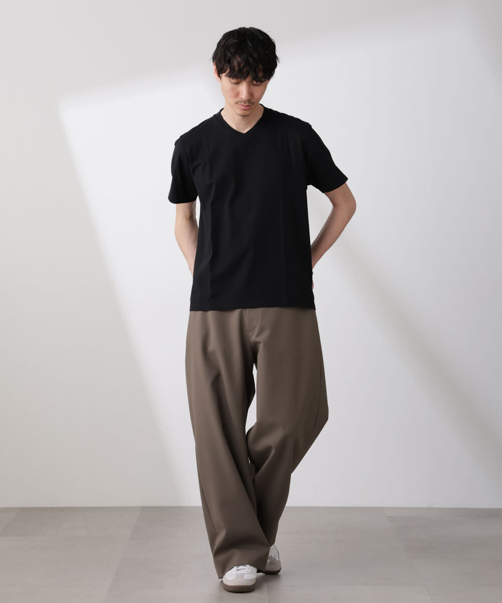 nano･universe「WEB限定/ジャケT(R) Vネック 半袖」|Tシャツ・カットソー|