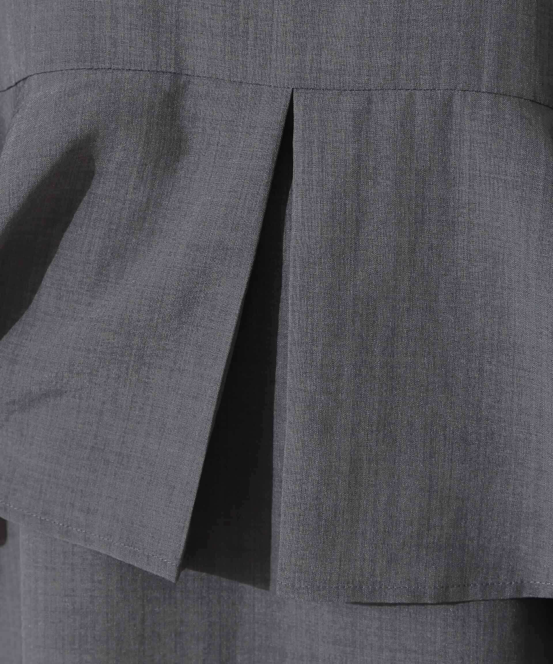 nano･universe「リネンタッチバックフレアスキッパーワンピース」|ワンピース|