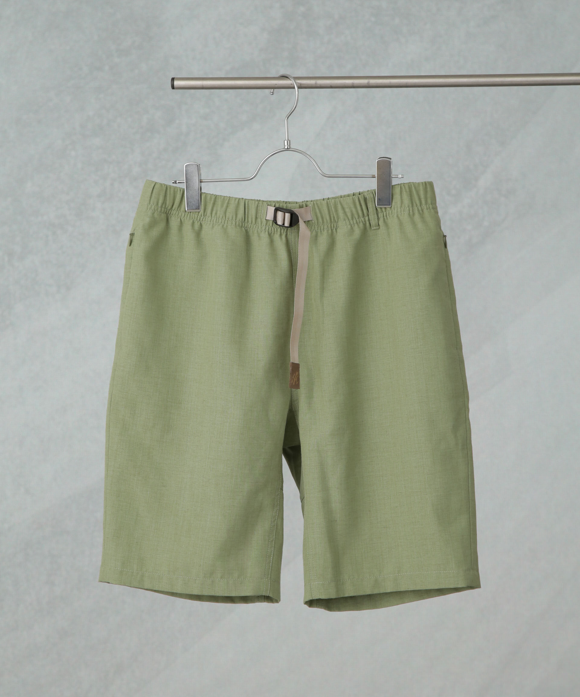 nano･universe「Gramicci/別注 LINEN BLEND PACKABLE SHORT」|チノ|グリーン