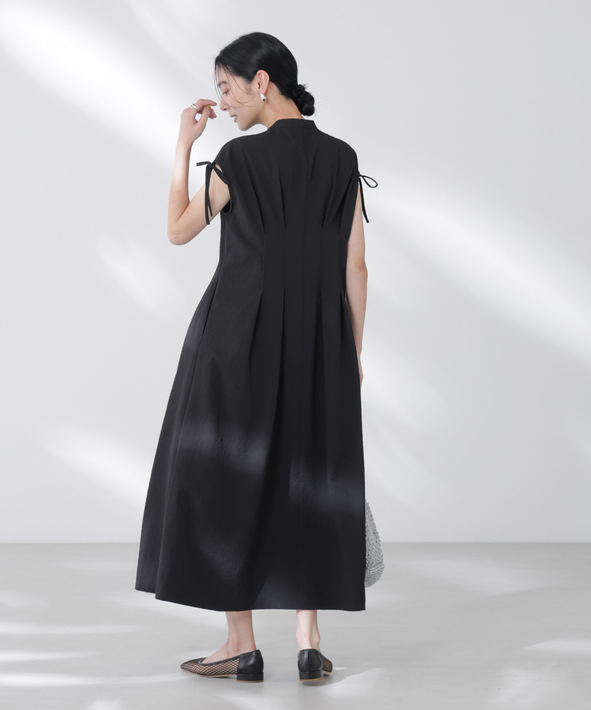 nano･universe「リボンドロストサッカーシャツワンピース」|ワンピース|