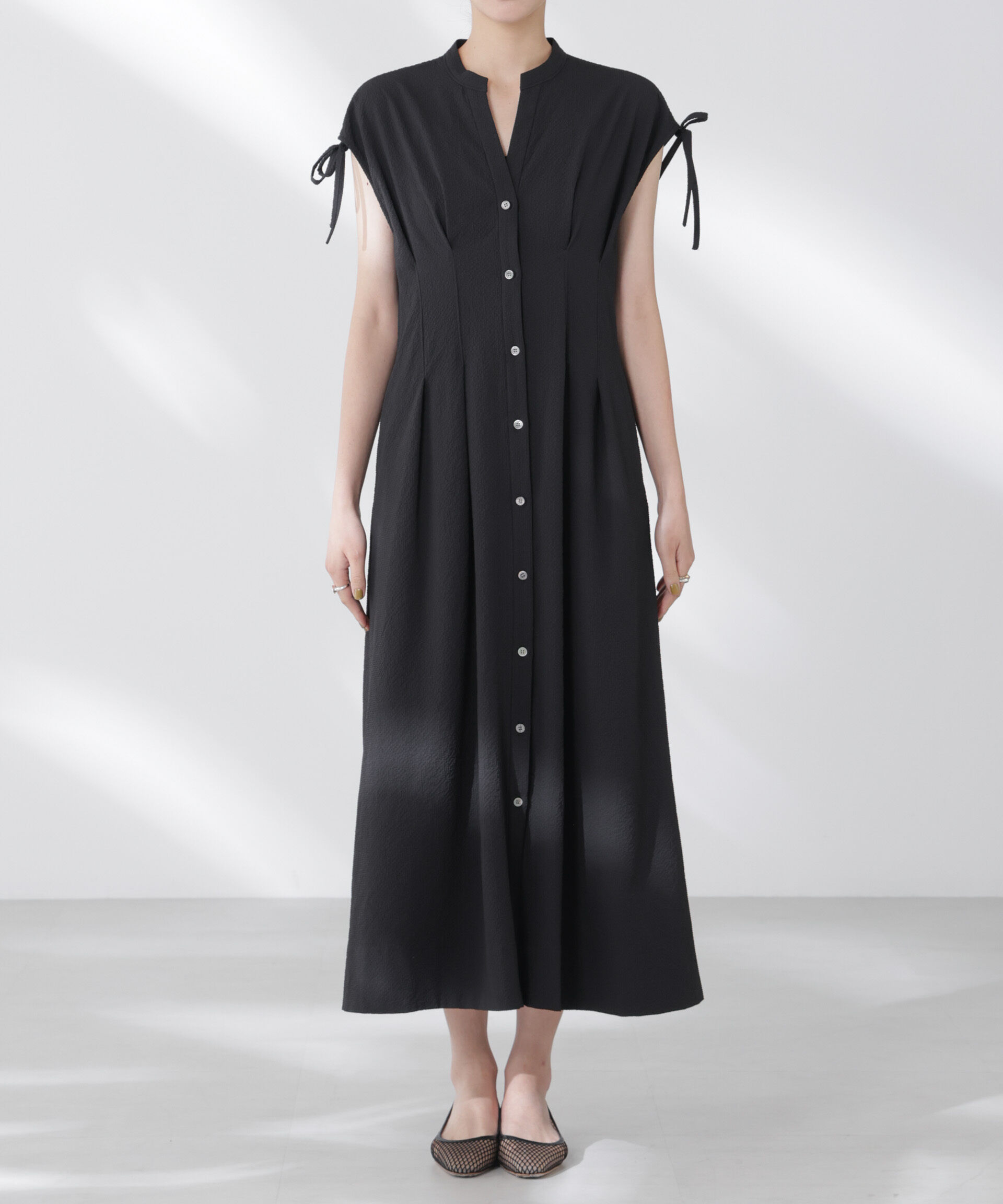 nano･universe「リボンドロストサッカーシャツワンピース」|ワンピース|