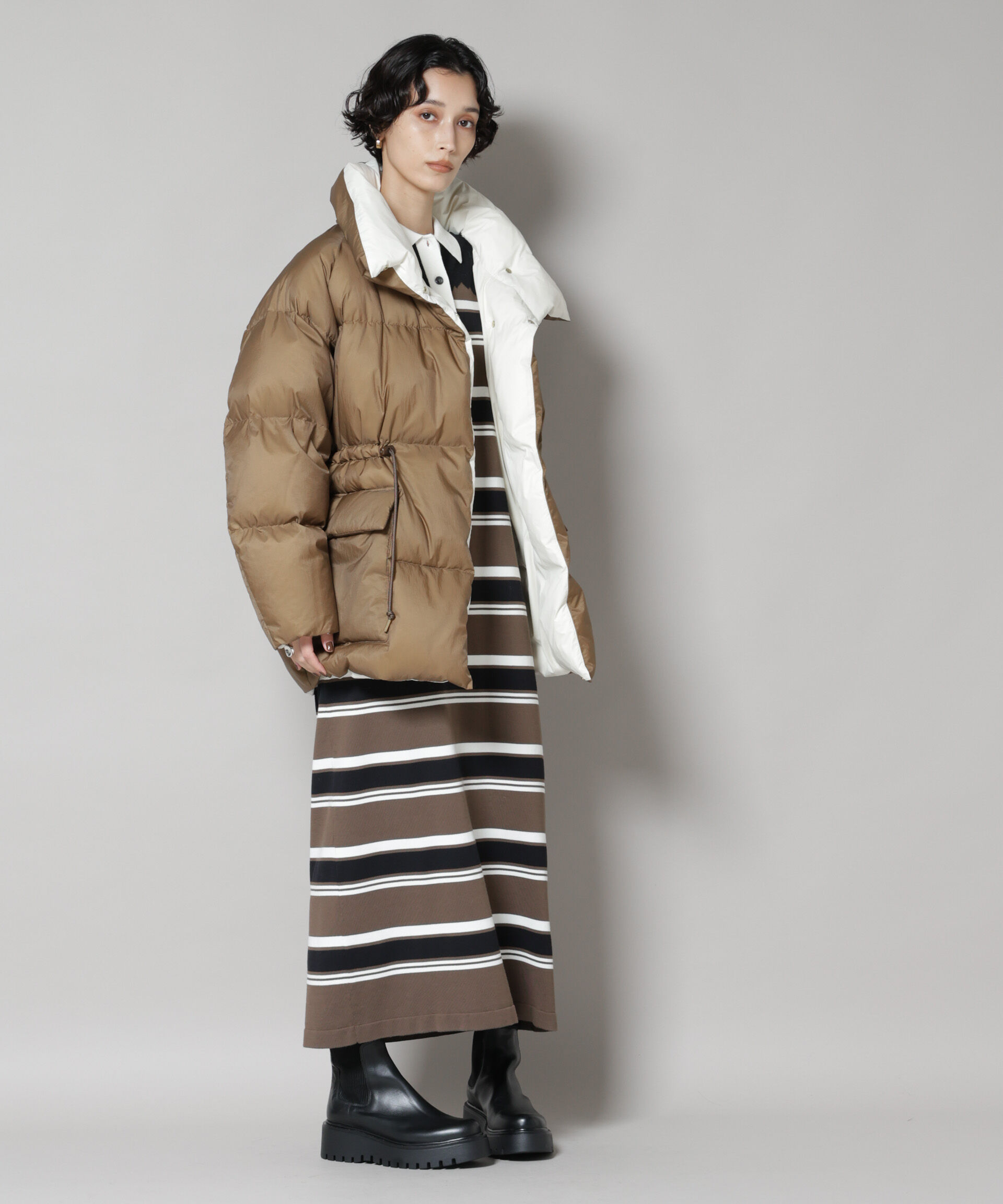 nano･universe「「西川ダウン(R)」バイカラーボリュームダウン」|ダウン|