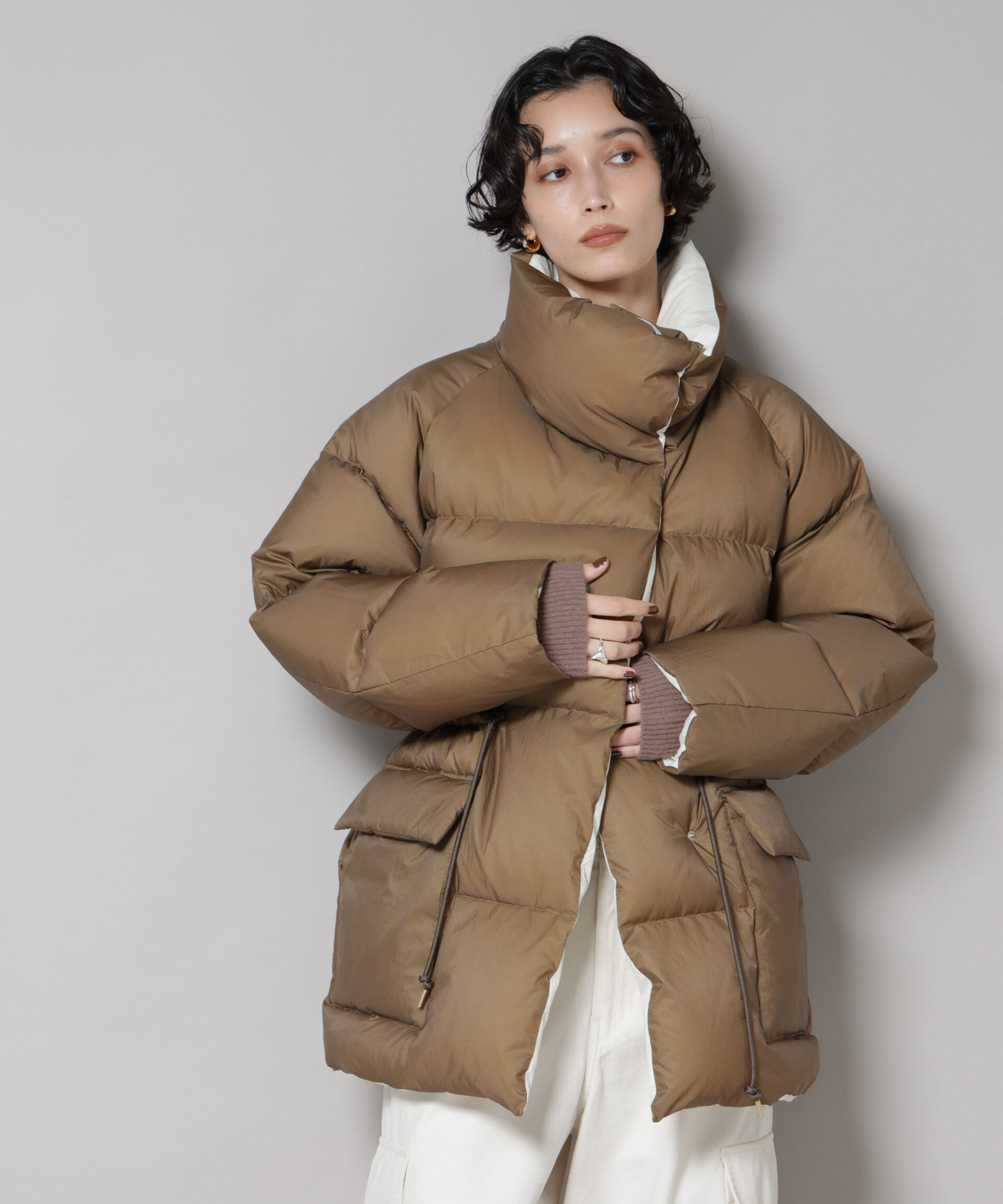 nano･universe「「西川ダウン(R)」バイカラーボリュームダウン」|ダウン|