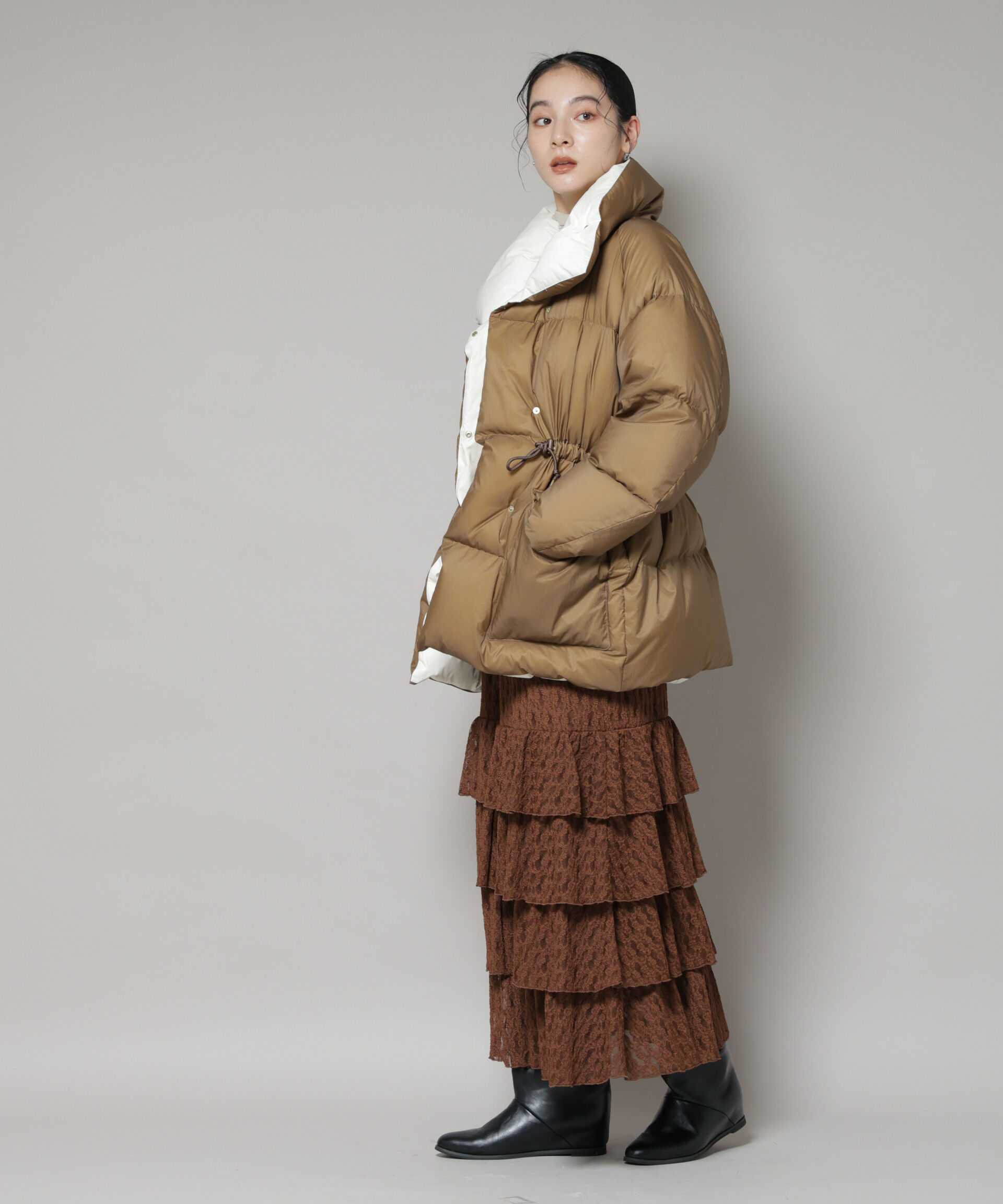 nano･universe「「西川ダウン(R)」バイカラーボリュームダウン」|ダウン|