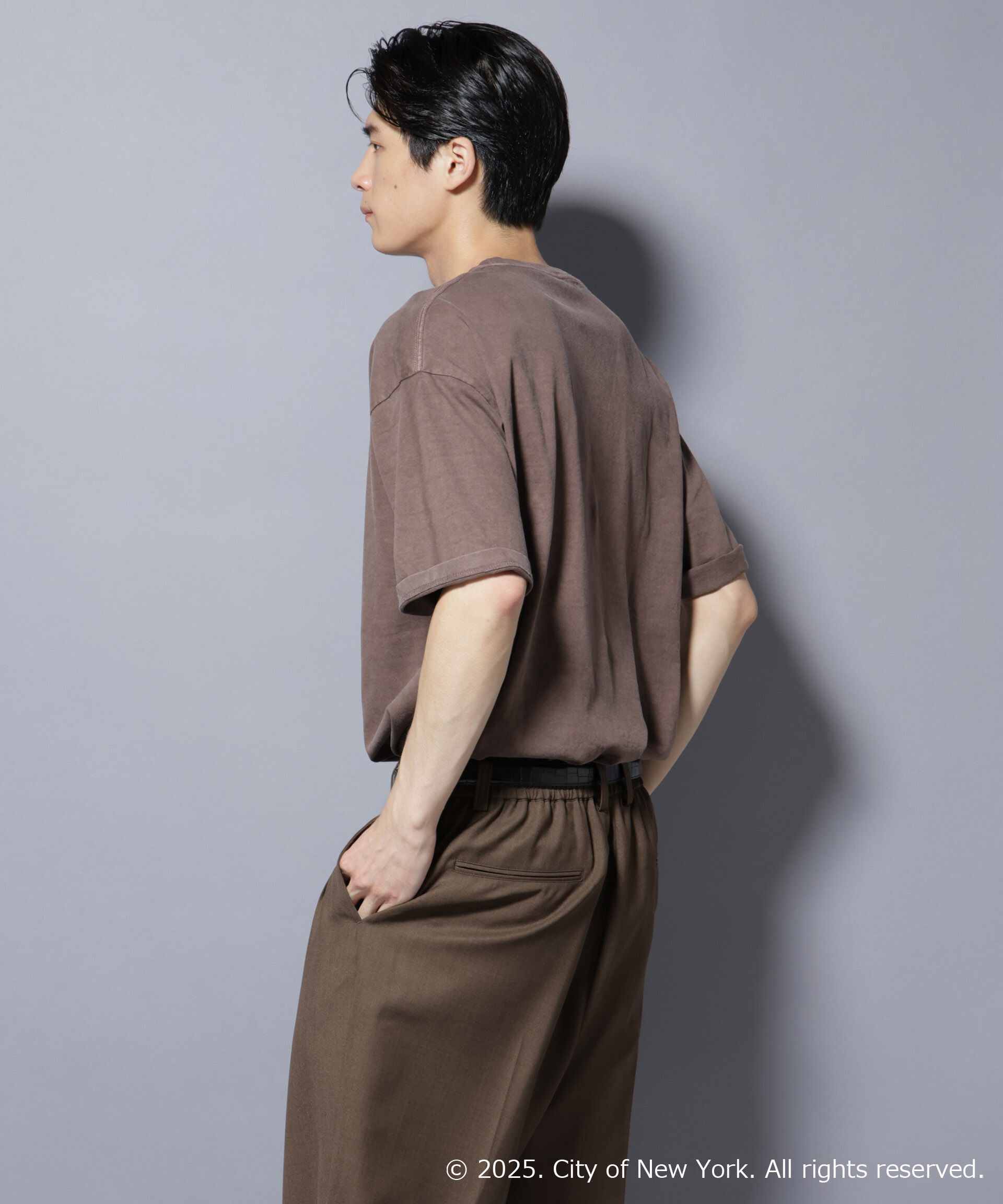 nano･universe「別注GOOD ROCK SPEED NYC 箔プリントＴシャツ」|Tシャツ・カットソー|