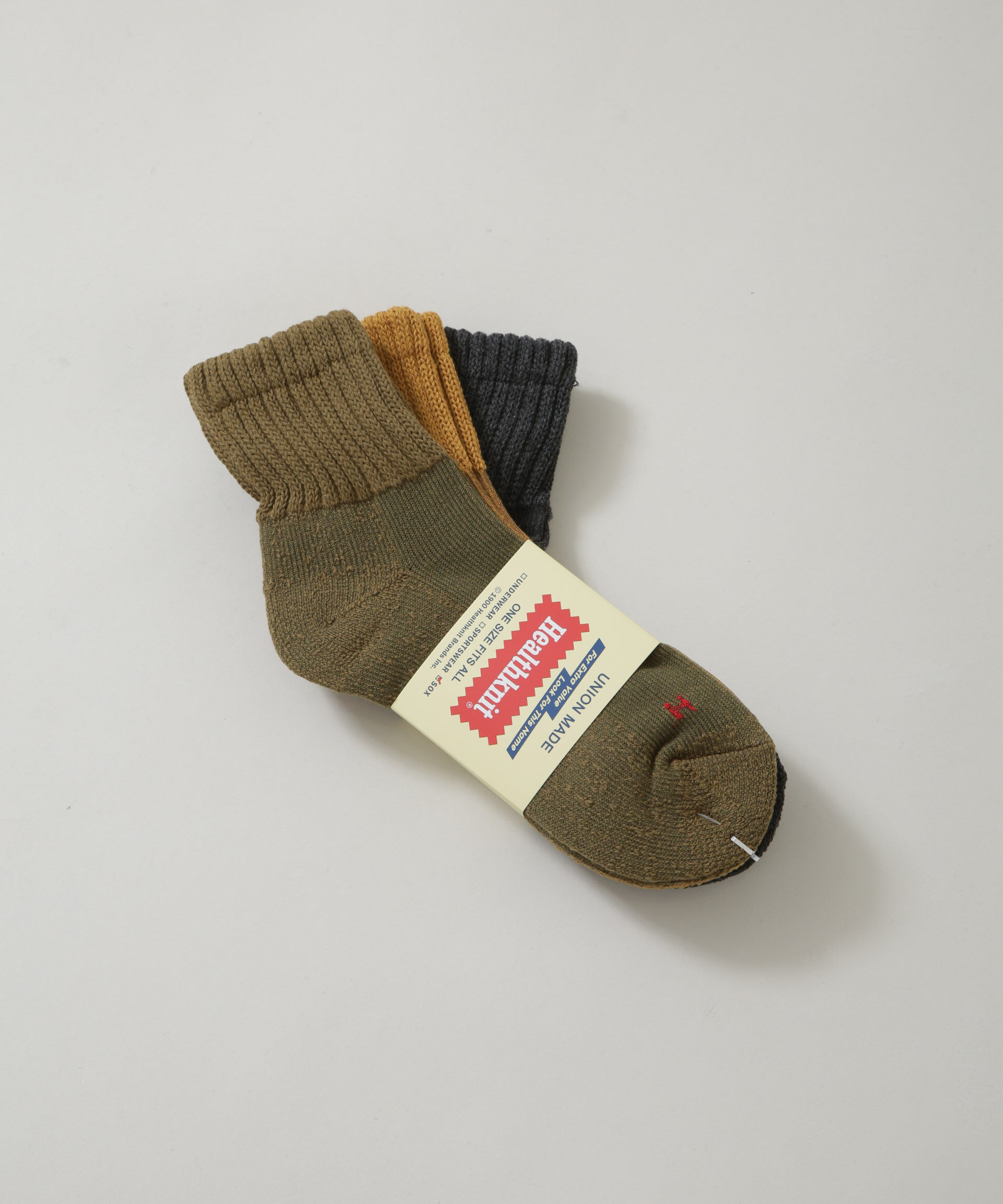 nano･universe「Healthknit/シンカーカラー無地 ソックス 3足セット」|ソックス|パターン1