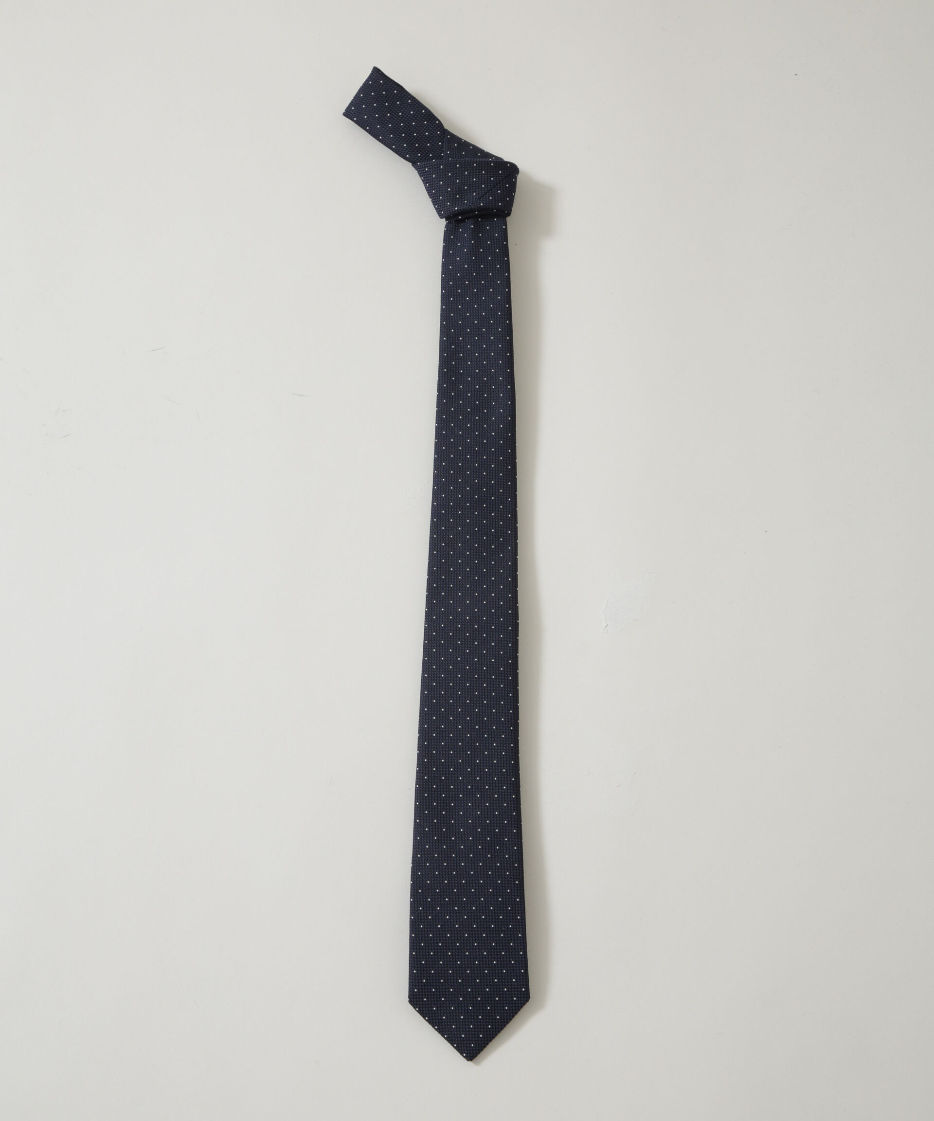 nano･universe「京都西陣ウォッシャブルピンドットネクタイ」|ネクタイ・蝶ネクタイ|ネイビー