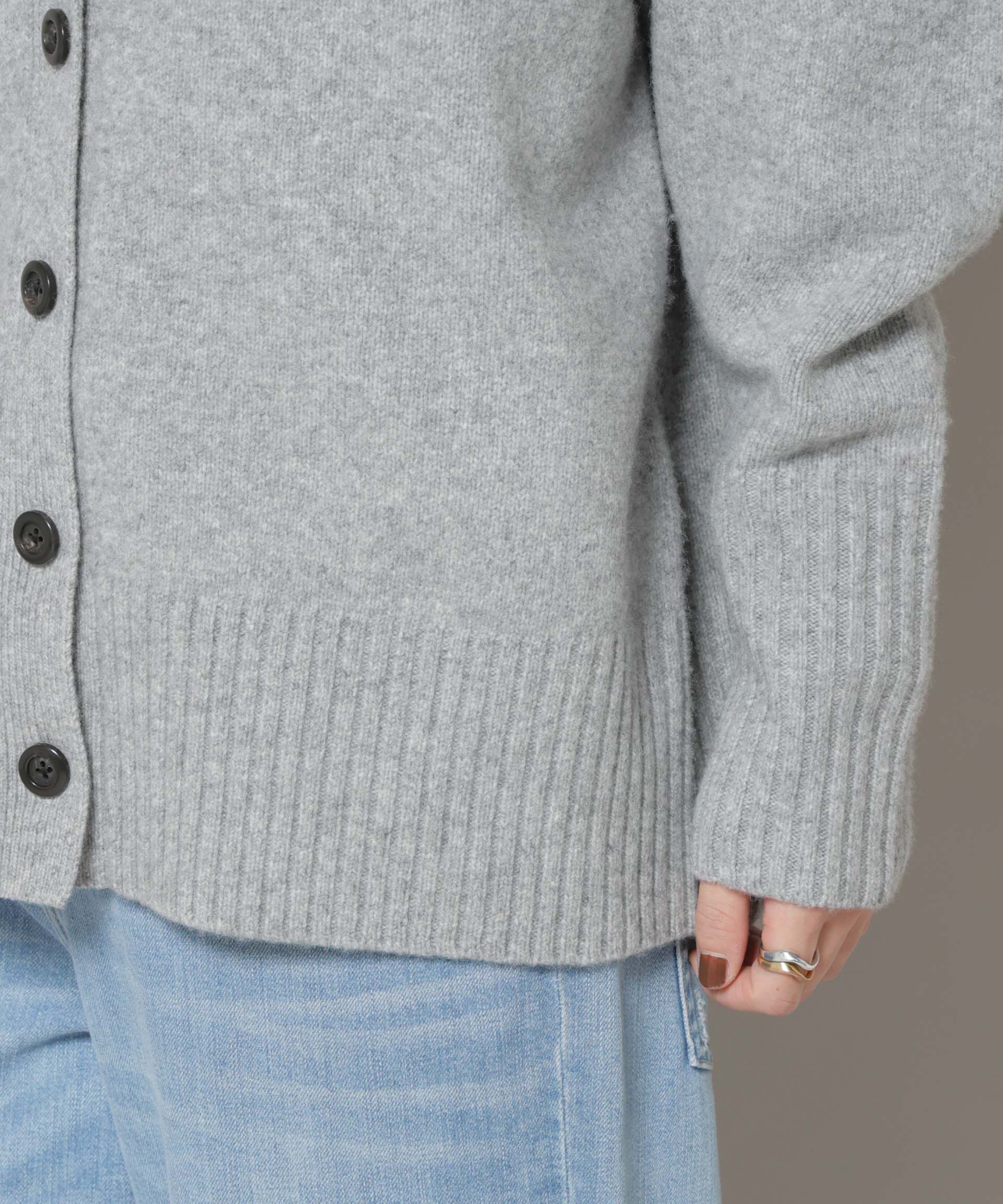 nano･universe「AQUAウールカシミヤVネックカーディガン」|ニット・セーター|