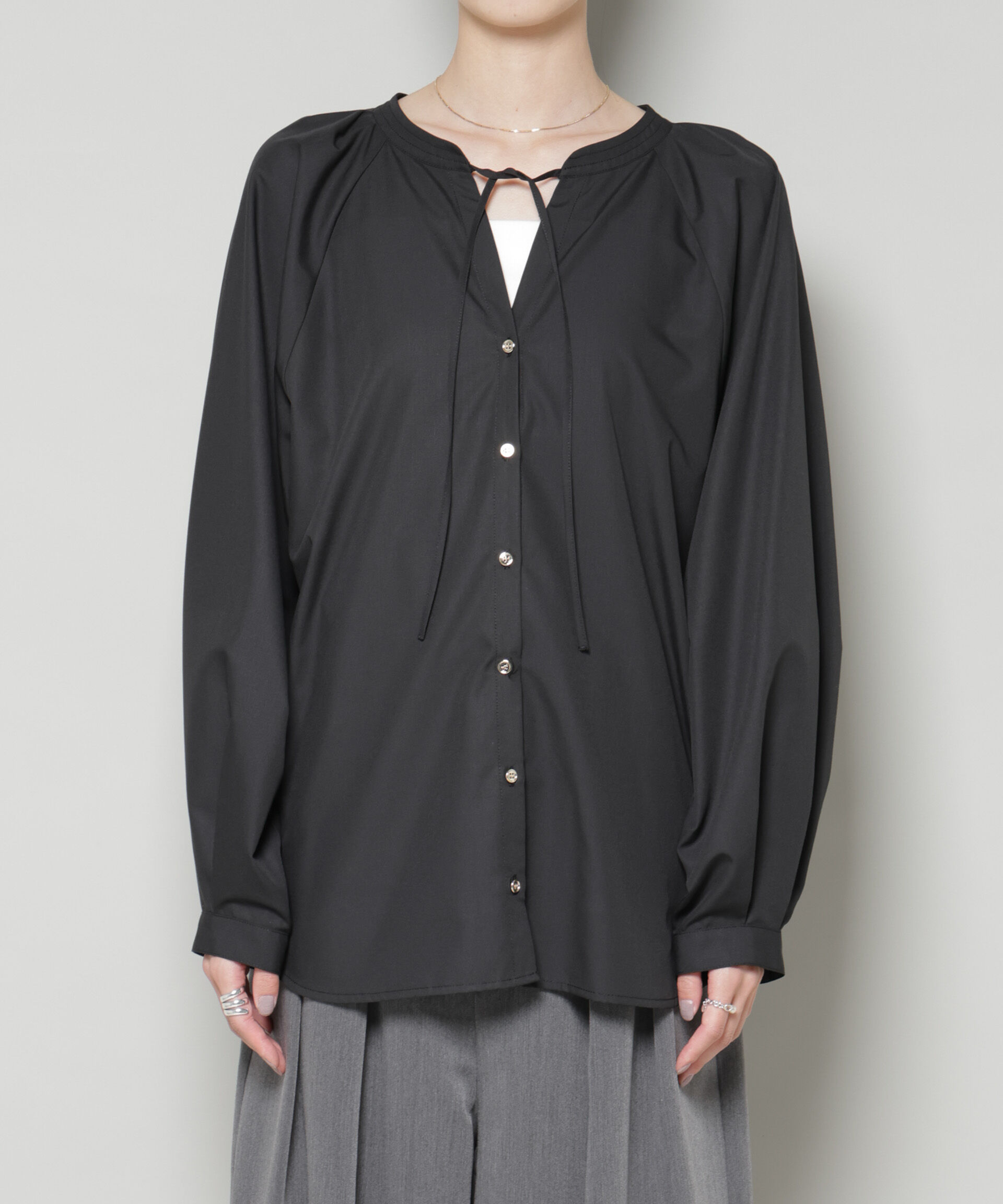 nano･universe「前後2wayラグランスリーブデザインブラウス」|シャツ・ブラウス|