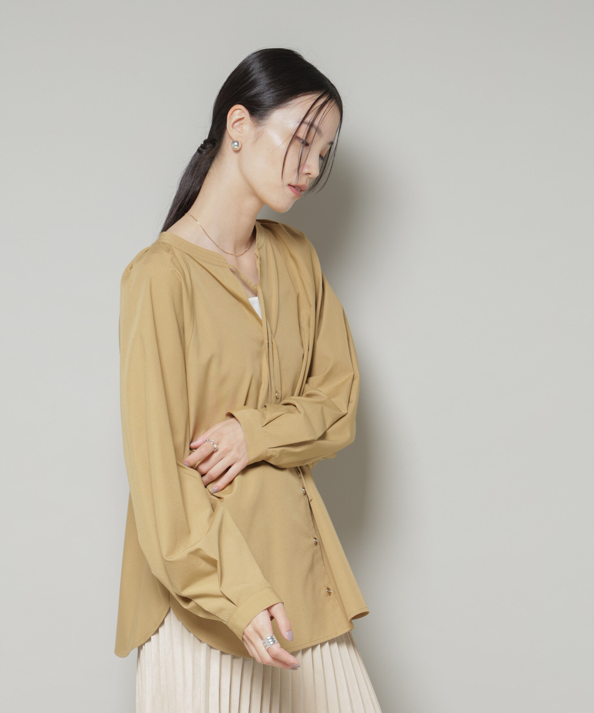 nano･universe「前後2wayラグランスリーブデザインブラウス」|シャツ・ブラウス|