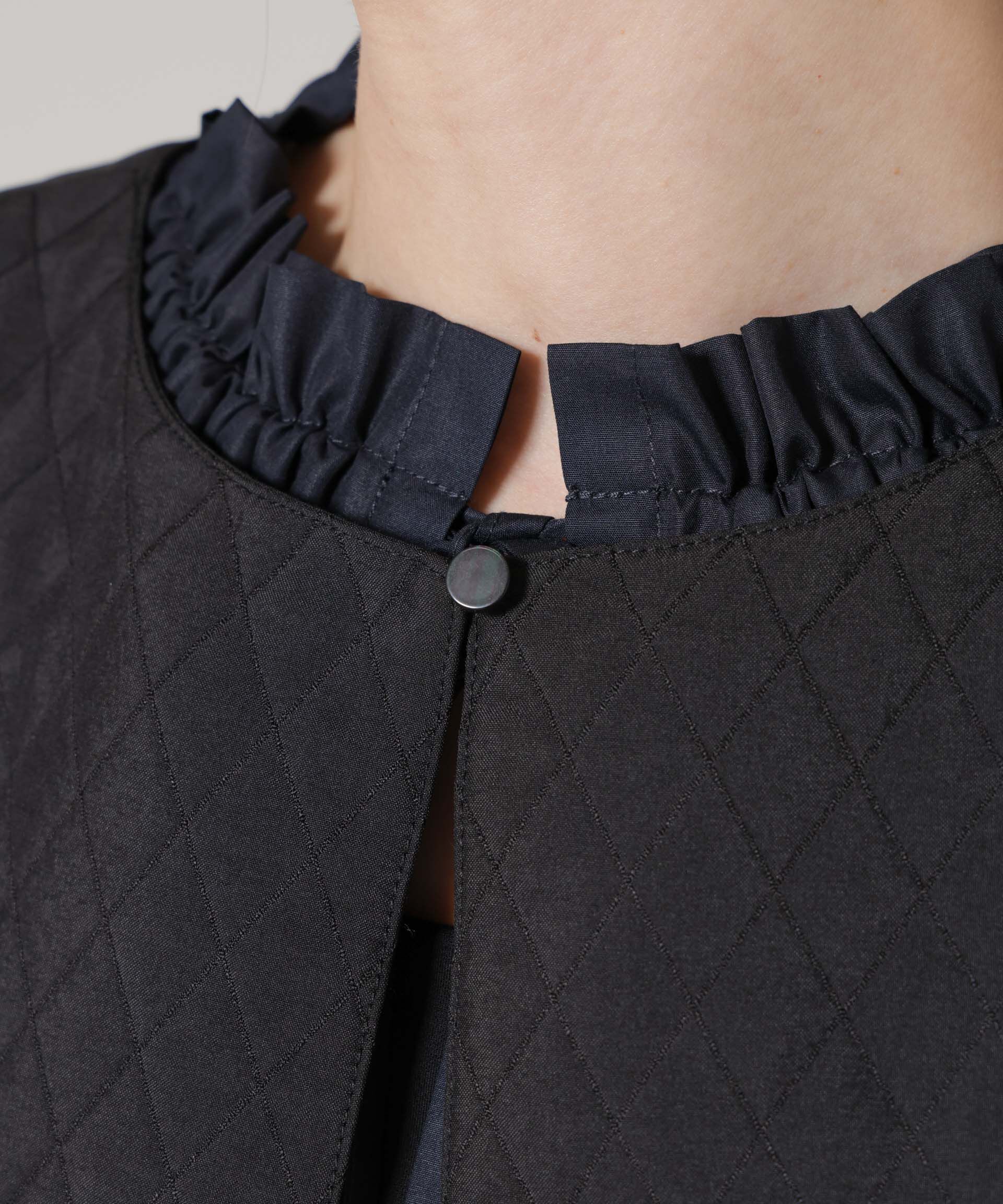 nano･universe「キルティングベスト&times;ギャザーワンピース アンサンブルセット」|ワンピース|